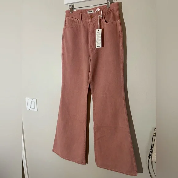 NWT Wrangler Wanderer Flare Jeans Dusty Rose 28x34 - Picture 4 of 6